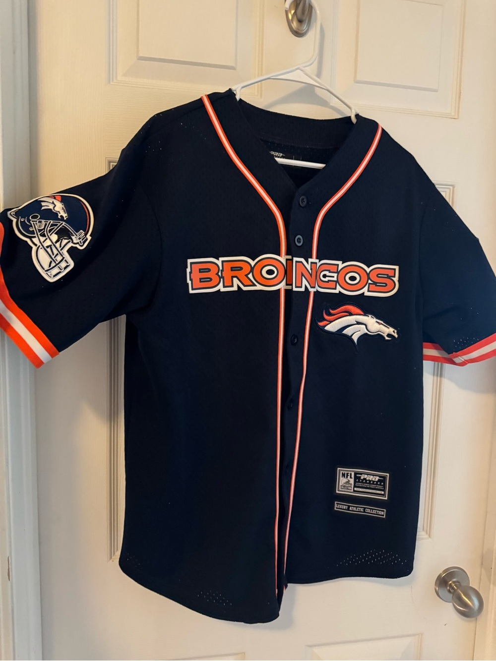 Denver Broncos Navy Baseball-Style Jersey